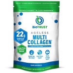 BioTrust Ageless Multi Collagen Peptides Powder - 5 Types (I, II, III, V, X) - Unflavored Collagen Powder for Women & Men - Hydrolyzed Protein - Grass Fed Beef, Fish, Chicken, Eggshell Membrane