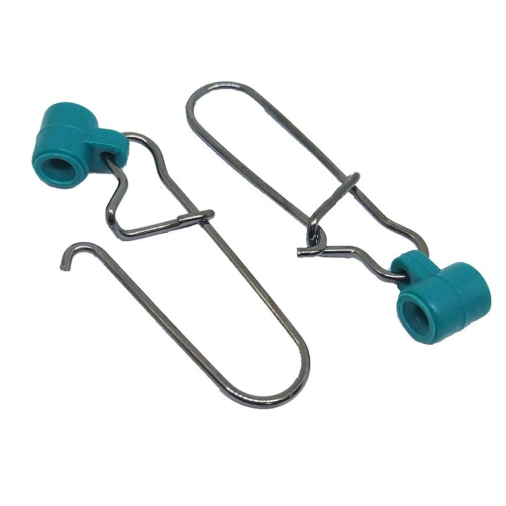 50PCS Fishing Line Sinker Slides with 8 Duo Lock Snaps High Strength Stainless Steel Sinker Slider Swivel Snap Kit Fishing Tackle