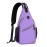 MOSISO Sling Backpack, Multipurpose Crossbody Shoulder Bag Travel Hiking Daypack, Light Purple, Medium