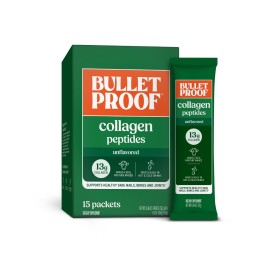 Bulletproof Unflavored Grass-Fed Collagen Peptides Powder Packets with Amino Acids for Skin, Bone and Joint Support, Pasture Raised, No Added Hormones, Pack of 15