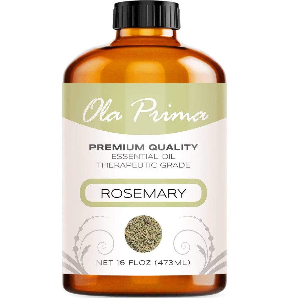 Ola Prima Rosemary Essential Oil (16oz Bulk) for Aromatherapy, Diffuser, Mood Booster - Rosemary Oil for Hair Growth
