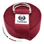 Tumaz Yoga Strap/Stretch Bands [15+ Colors, 6/8/10 Feet Options] with Extra Safe Adjustable D-Ring Buckle, Durable and Comfy Delicate Texture - Best for Daily Stretching, Physical Therapy, Fitness