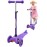 ChromeWheels Mini Scooter for Toddlers, Deluxe 3-Wheeled Scooters for Kids, 4 Adjustable Height Glider with Kick Scooters, Lean-to-Steer with LED Light-Up Wheels for Ages 3-6 Girls Boys, Purple