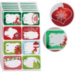 80-Count Foil Christmas Tag Stickers, 8 Jumbo Designs - Xmas to from Christmas Name Tags Write On Labels - Holiday Present Gift Labels