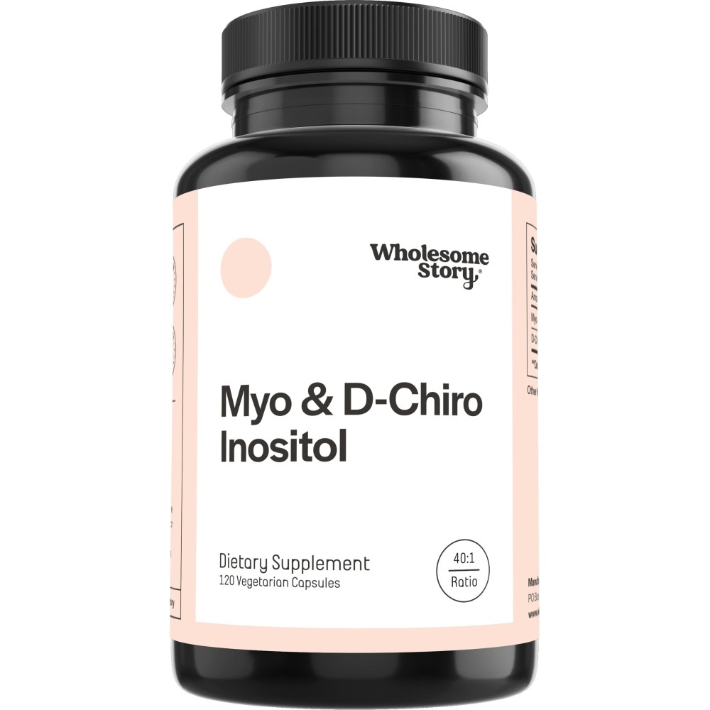 Wholesome Story Myo-Inositol & D-Chiro Inositol Supplement for Women | Fertility Supplements for Hormonal Balance & Ovarian Health Support | Myoinositol | Ideal 40:1 Ratio | 30 Servings