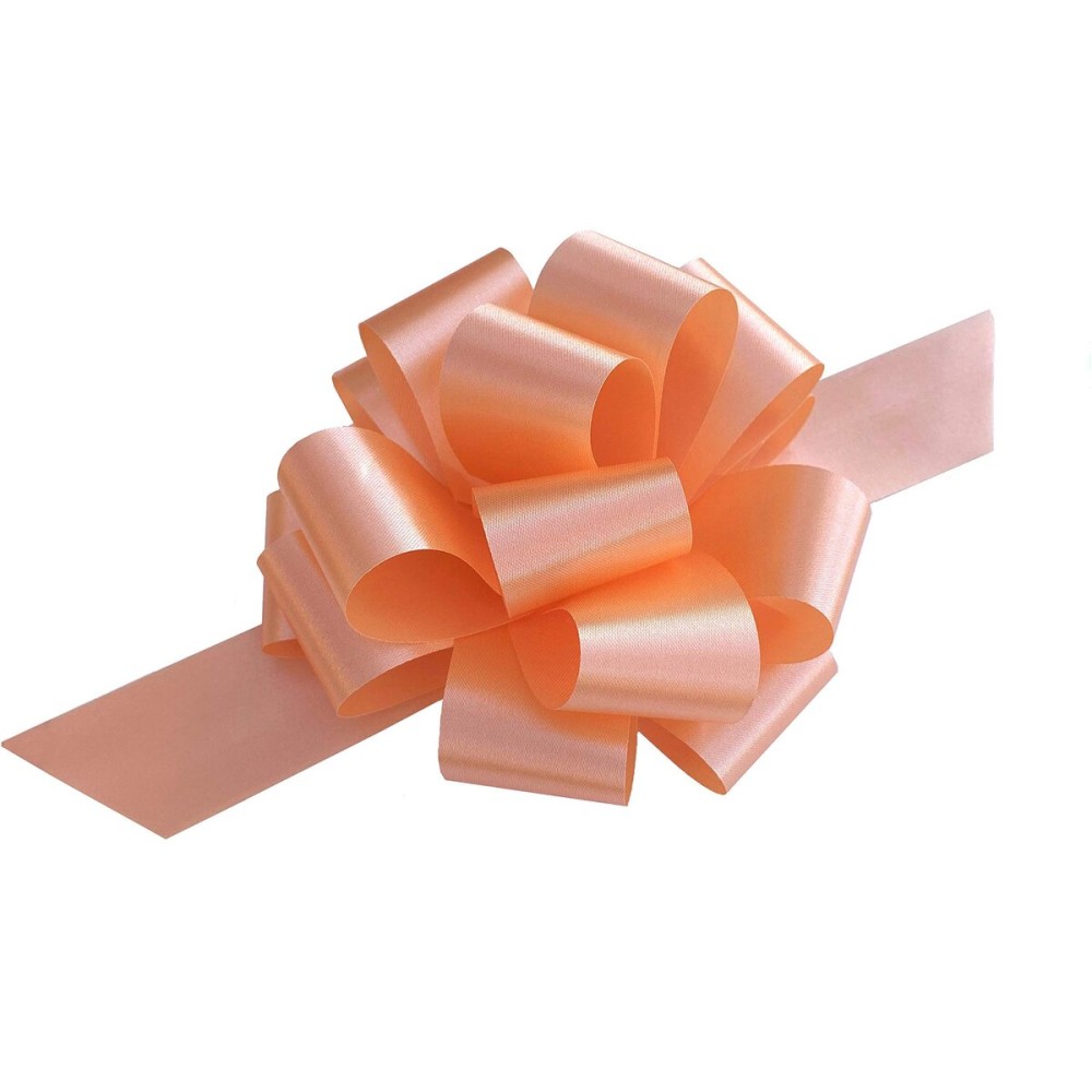 Peach Decorative Gift Pull Bows - 5 Wide, Set of 10, Fall Decor, Christmas, Wreath, Gift Basket Decoration, Autumn, Birthday, Fundraiser, Wedding Reception, Summer