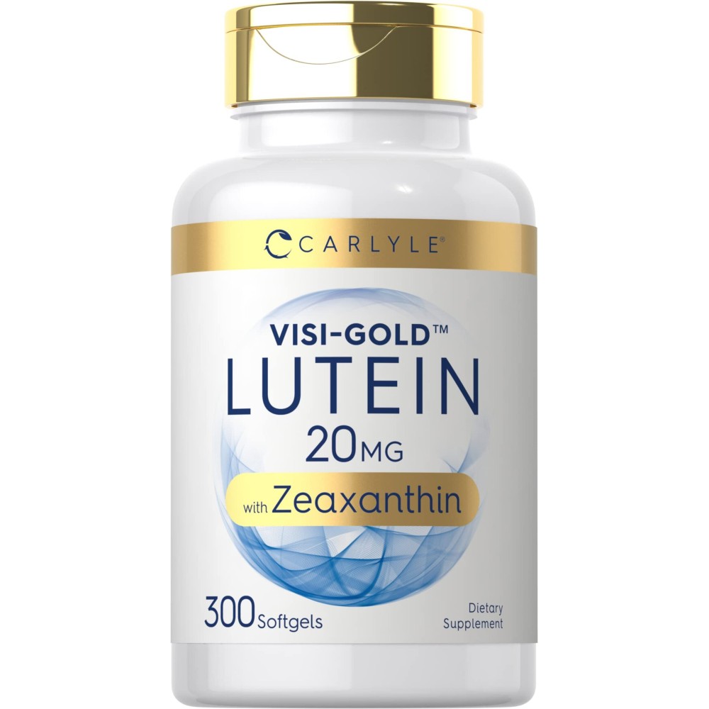 Carlyle Lutein and Zeaxanthin 20mg | 300 Softgels | Eye Health Vitamins | Non-GMO & Gluten Free Supplement