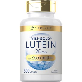 Carlyle Lutein and Zeaxanthin 20mg | 300 Softgels | Eye Health Vitamins | Non-GMO & Gluten Free Supplement
