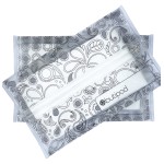 Butipods Reusable Travel Wipes Case - Portable Moisture-Retaining Pouch, Slim Holder, Convenient Container for Diaper Bag, Dispenser for Hand, Face, Makeup Wet Wipes - Set of 2 (Black Paisley Dots)