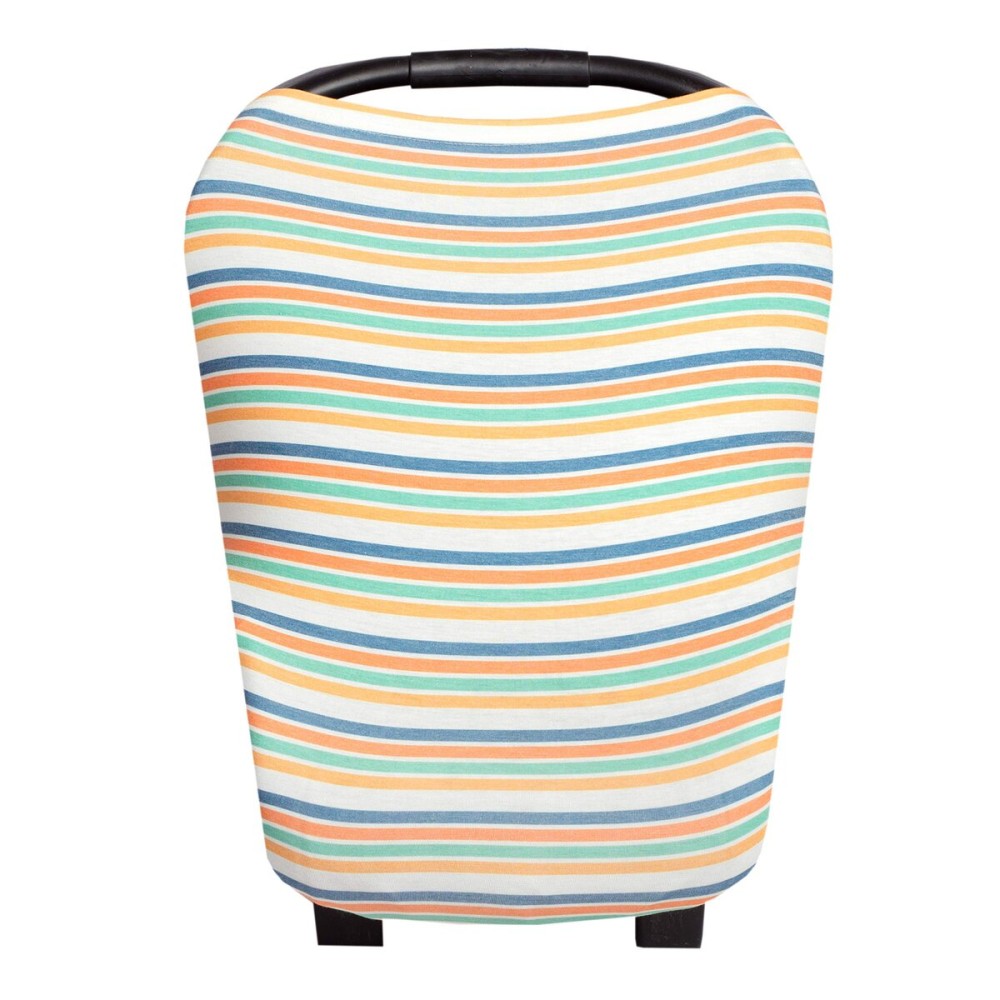 Baby Car Seat Cover Canopy and Nursing Cover Multi-Use Stretchy 5 in 1 Gift Retro by Copper Pearl