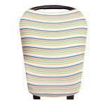 Baby Car Seat Cover Canopy and Nursing Cover Multi-Use Stretchy 5 in 1 Gift Retro by Copper Pearl