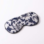 Tim & Tina Silk Sleep Mask for Women Men Comfortable Blindfold Eye Mask with Adjustable Strap for Travel Yoga Nap Shift Work (Blue and White)