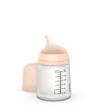 Suavinex Zero Zero Anti Colic Baby Bottle, No 1 Spanish Baby Bottle Brand, Minimizes Bottle Rejection & Nipple Confusion, Perfect for Breastfeeding Babies, 6oz/180mL, Fair Tone, Adaptable Flow Nipple