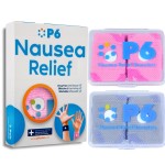 P6 Motion Sickness Bands for Adults Wristbands for Anti Nausea Sea Cruise Travel Car Pregnancy Morning Sickness All-Natural Non Drowsy Relief Acupressure Treatment (2 Pack, White - Pink)