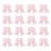 16PCS 8 Large Cheer Hair Bows Ponytail Holder Elastic Band Handmade for Cheerleading Teen Girls College Sports (Pink, 1 Count (Pack of 16))