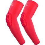 HOPEFORTH 2PCS Padded Elbow Sleeves Compression Arm Protective Support