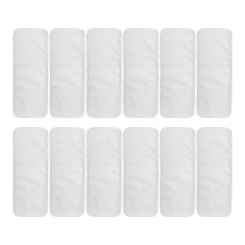 ALVABABY 12pcs Microfiber Inserts,Soft Cloth Diaper Liner,3-Layer Absorbent Inserts,Reusable for Baby Cloth Diapers 12T