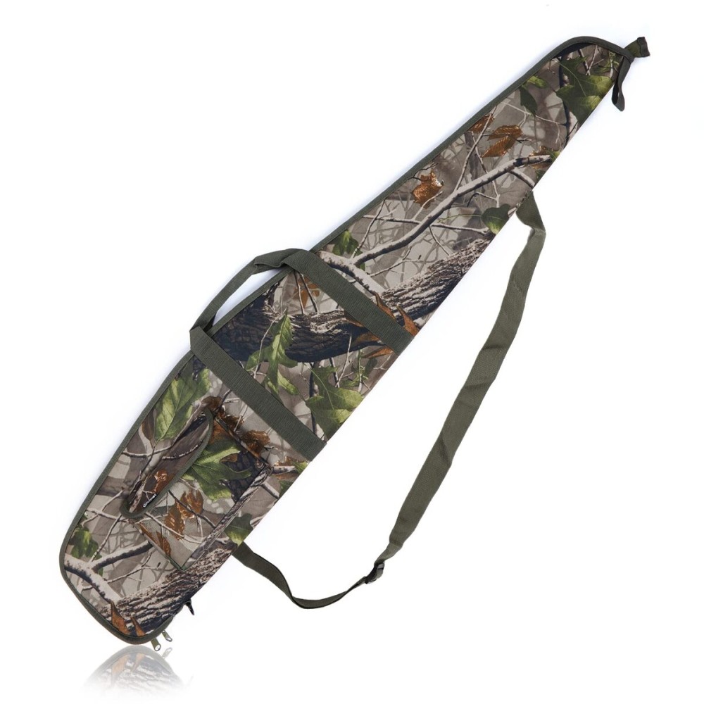 AUMTISC Soft Rifle Gun Case, Shotgun Carrying Bag for Scoped Rifles with Adjustable Shoulder Strap and Pocket, Camo 44