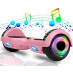 CBD Scooter with Corlorful LED Lights,6.5 Wheels, Dual 300W Motor Scooter for Kids Girls Boys Adults, All Ages(A03-Pink)
