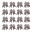 16PCS 8 Large Cheer Hair Bows Ponytail Holder Elastic Band Handmade for Cheerleading Teen Girls College Sports (Gray, 1 Count (Pack of 16))