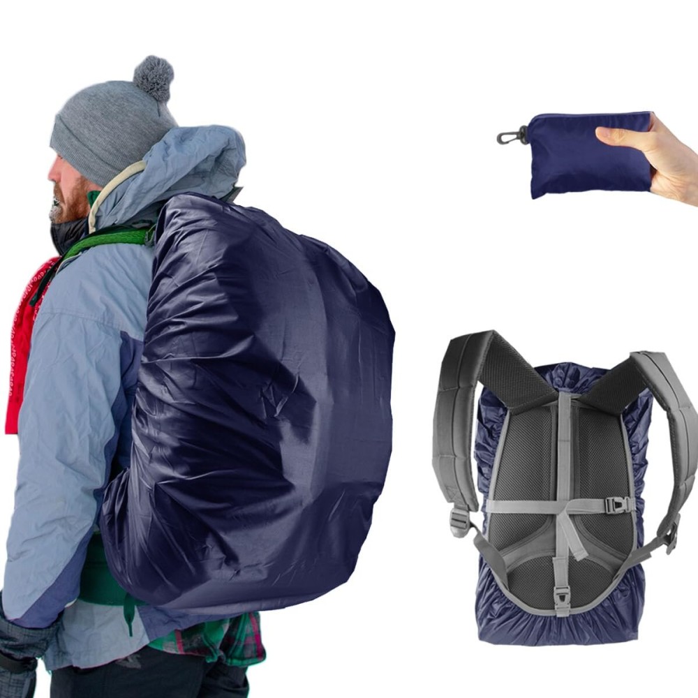 Frelaxy Waterproof Backpack Rain Cover, 10000mm Waterproof Level, Upgraded Ultra-Strong Multilayer Structure, Antislip Cross Buckle Strap, Ultralight Compact Portable, for Hiking, Camping, Traveling
