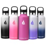 HYDRO CELL Stainless Steel Water Bottle with Straw & 2 Standard Mouth Lids (32oz 24oz 20oz 16oz) Keeps Liquids Hot or Cold w/Double Wall Vacuum Insulated Leak Proof Sport Design (Fuchsia 20oz)
