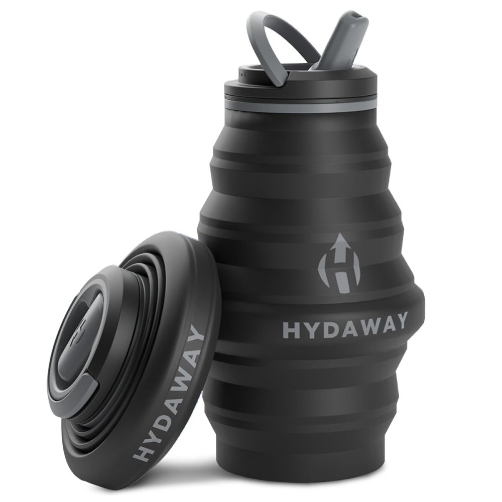 HYDAWAY 17oz Collapsible Water Bottle - BPA-Free, Leakproof, Lightweight, and Space-Saving - Perfect for Travel, Hiking, and Everyday Hydration