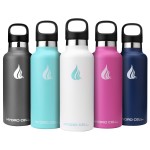 HYDRO CELL Stainless Steel Water Bottle with Straw & 2 Standard Mouth Lids (32oz 24oz 20oz 16oz) Keeps Liquids Hot or Cold w/Double Wall Vacuum Insulated Leak Proof Sport Design (White 20oz)
