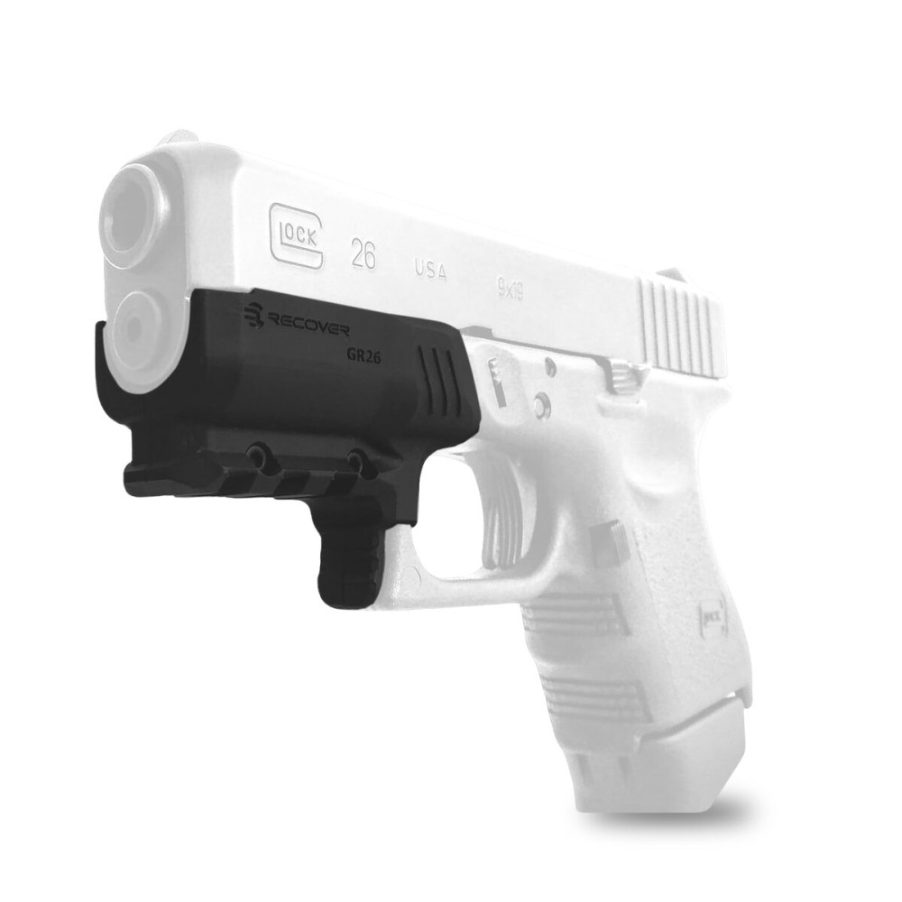 Recover Tactical Picatinny Rail for GR26 Glock 26 & 27, Easy Install, No Mods Required (GR26)