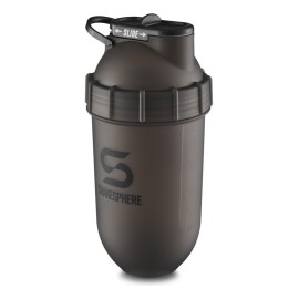 SHAKESPHERE Shaker Bottle - 24oz Leak Proof Protein Shaker Bottle for Pre Workout, Smoothie, and Powder Drink Mixes, No-Blade Mixer for Gym, BPA-Free, Easy Clean & Easy to Carry (Frosted Black)