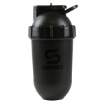 SHAKESPHERE Shaker Bottle - 24oz Leak-Proof Protein Shaker Bottle for Pre Workout, Smoothie and Powder Drink Mixes, No-Blade Mixer for Gym, BPA-Free, Easy Clean & Easy to Carry (Glossy Black)