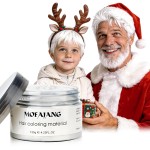 White Hair Color Wax Pomades 4.23 oz - Natural Hair Coloring Wax Material Disposable Hair Styling Clays Ash for Cosplay, Party (White)