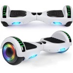 LIEAGLE Hoverboard, 6.5 Self Balancing Scooter Hover Board with Many Certified Wheels LED Lights for Kids Adults(White)