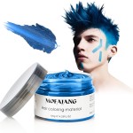 Blue Hair Color Wax Pomades 4.23 oz - Natural Hair Coloring Wax Material Disposable Hair Styling Clays Ash for Cosplay, Party (Blue)