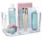 STORi Bliss 5-Compartment Plastic Cosmetics Storage Organizer | Clear | Rectangular Divided Makeup Bin & Vanity Caddy with Pass-Through Handles | Round Corner Design | Made in USA