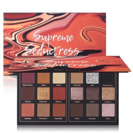 Prism Makeup Matte Eyeshadow Palette Pro 18 Colors Pigmented Shimmer Glitter Eye Shadow Palette, Long Lasting Waterproof Smokey Powder Cosmetics Halloween Makeup Kit (01 Seductress)