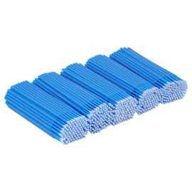 Cuttte 500PCS Disposable Micro Swabs for Eyelash Extension, Micro Applicators Eyelash Swabs for Makeup Application Blue (Head Diameter: 2.5mm)