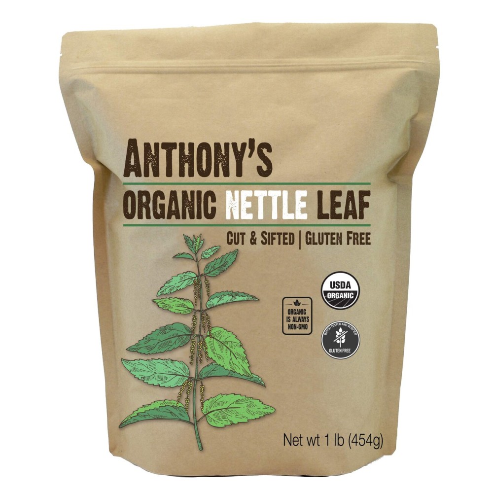 Anthony\'s Organic Nettle Leaf, 1 lb, Gluten Free, Non GMO, Cut & Sifted, Non Irradiated, Keto Friendly