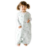 Tealbee Dreamsuit Toddler Sleep Sack with Feet - Walker Sleep Bag with Legs, Rayon made from Bamboo, Summer 0.8 TOG, 2-Way Zipper, 2T-3T - Croissant