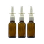 ADVANCED ASCENT Amber Glass 1 oz Nasal Sprayer! EMPTY, Refillable, Travel Sized, Quality Glass for Saline Applications! (3 Pack)