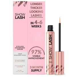 LeVaye Cosmetics Show Lash Eyelash Serum for Longer, Thicker, Gorgeous Looking Lashes, Cruelty Free Lash Serum
