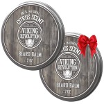 Viking Revolution Citrus Beard Balm - Beard Butter with Argan Oil, Beard Softener for Men with Jojoba Oil - Beard Moisturizer for Men with Beeswax - Beard Wax for Men with Mango Butter (2oz, 2 Pack)