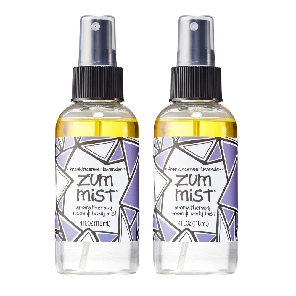 Indigo Wild Zum Mist Room & Body Spray - Aromatherapy Essential Oil Spray - Natural Body Mist & Room Spray - Frankincense-Lavender Scent - 4 fl oz (2 Pack)