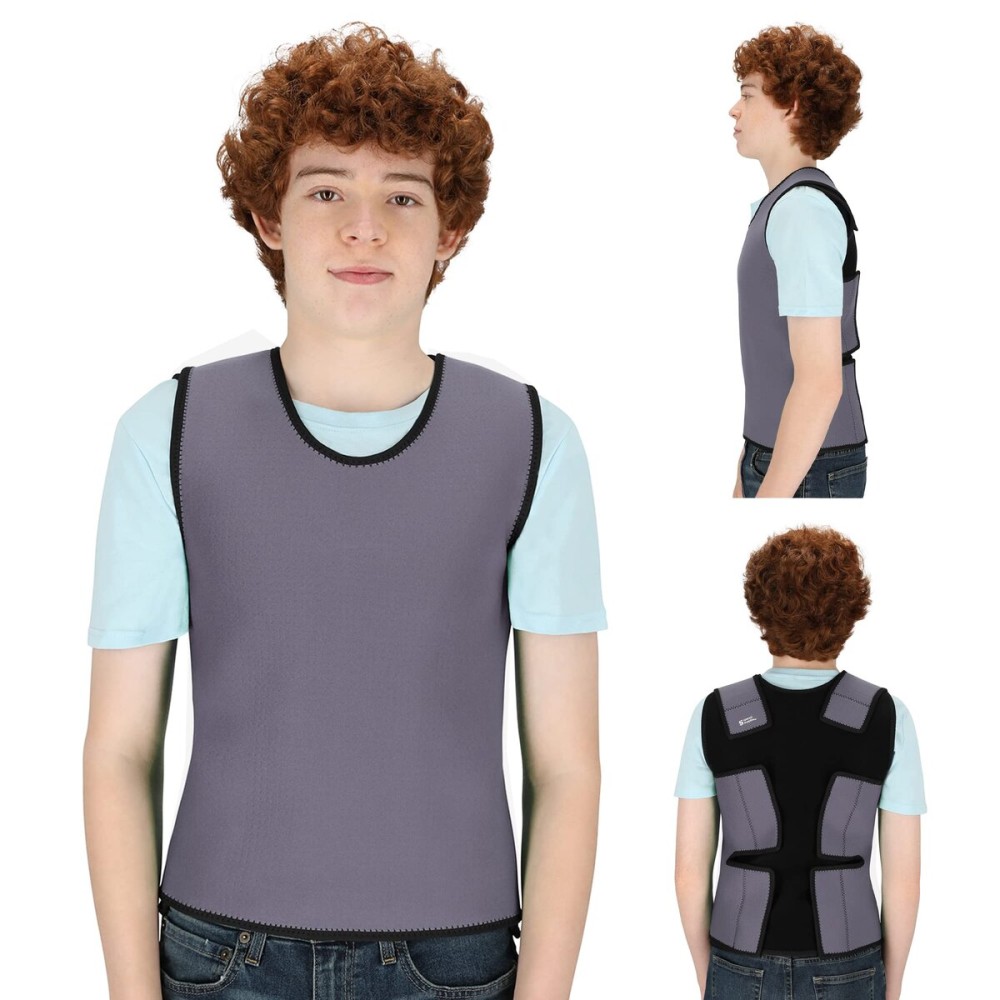 Special Supplies Sensory Compression Vest Deep Pressure Comfort (Grey, Large)