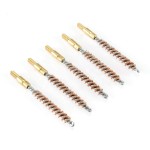 BOOSTEADY 5 Pcs Phosphor Bristle Bronze Bore Gun Cleaning Brush for Pistol Shotgun with 50 Professional Square Patches Multi-Caliber