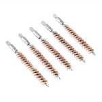 BOOSTEADY 5 Pcs Phosphor Bristle Bronze Bore Gun Cleaning Brush for Pistol Shotgun with 50 Professional Square Patches Multi-Caliber