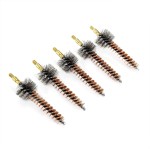BOOSTEADY 5 Pcs Phosphor Bristle Bronze Bore Gun Cleaning Brush for Pistol Shotgun with 50 Professional Square Patches Multi-Caliber