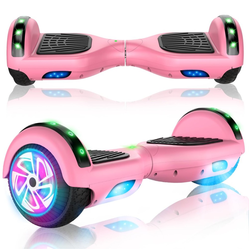 UNI-SUN Self Balancing Scooter for Kids, 6.5 Two Wheels Scooter with Bluetooth and Lights for Girls Boys Kids Adults(Pink)