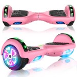 UNI-SUN Self Balancing Scooter for Kids, 6.5 Two Wheels Scooter with Bluetooth and Lights for Girls Boys Kids Adults(Pink)