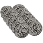 12 Pack Stainless Steel Scourers by Scrub It - Steel Wool Scrubber Pad Used for Dishes, Pots, Pans, and Ovens. Easy scouring for Tough Kitchen Cleaning.